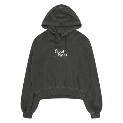 [틴톡] 여자 봄신상 데미지 피그먼트 크롭 후드티(26OT753)