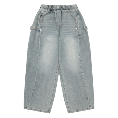 [에꼴리에] 여자 봄신상 비죠폴딩 와이드블루진(26A1255)