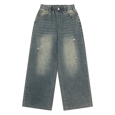 [에꼴리에] 남자 봄신상 와이드 스트레이트 구제 빈티지진(26A1202)