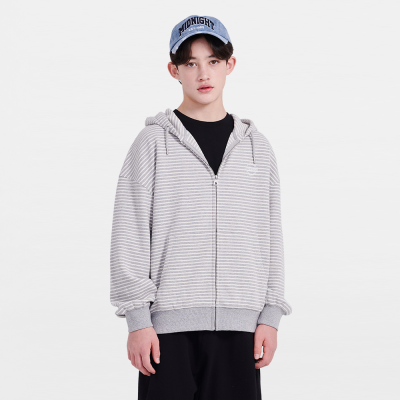 [에꼴리에] 여자 봄신상 소프트스트라이프후드점퍼(26A0153)