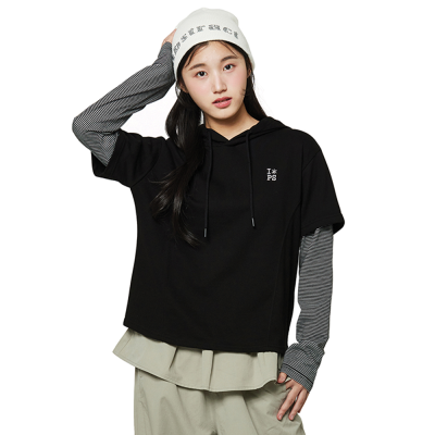 [소이] 여자 봄신상 레이어드슬림후드티(26S1452)