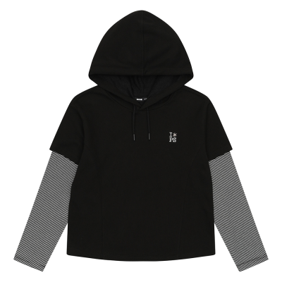 [소이] 여자 봄신상 레이어드슬림후드티(26S1452)