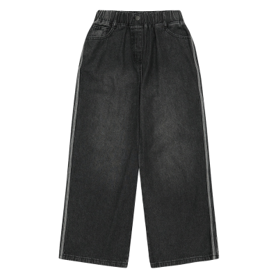 [소이] 여자 봄신상 2선오버와이드블랙진(26S1257)