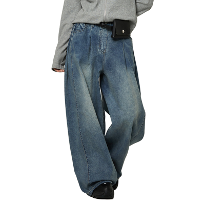 [소이] 여자 봄신상 원턱폴딩빈티지블루진(26S1255)