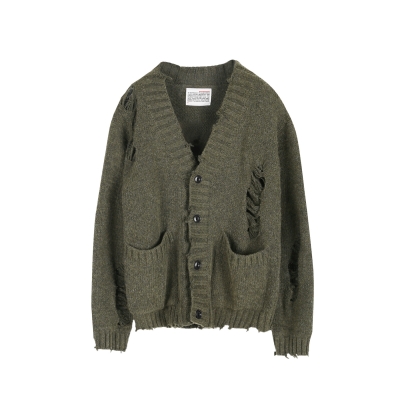 Damage Cardigan - Olive