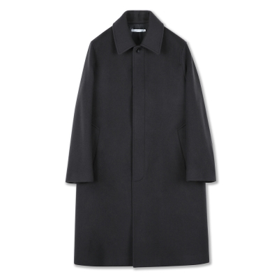 Wool Bal Collar Coat - Charcoal