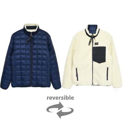 Down X Boa Riversible Jacket - Navy X Ivory