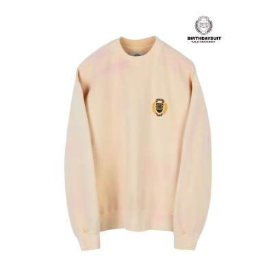 Overdyed Emblem Crewneck - Lemon