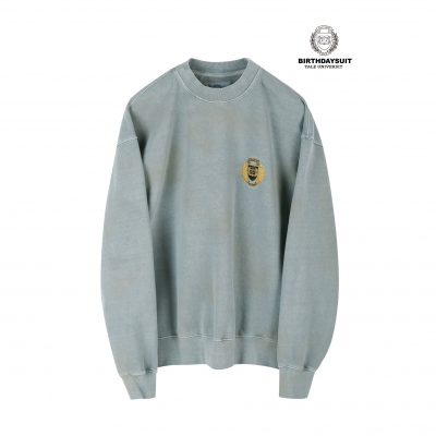 Overdyed Emblem Crewneck - Green