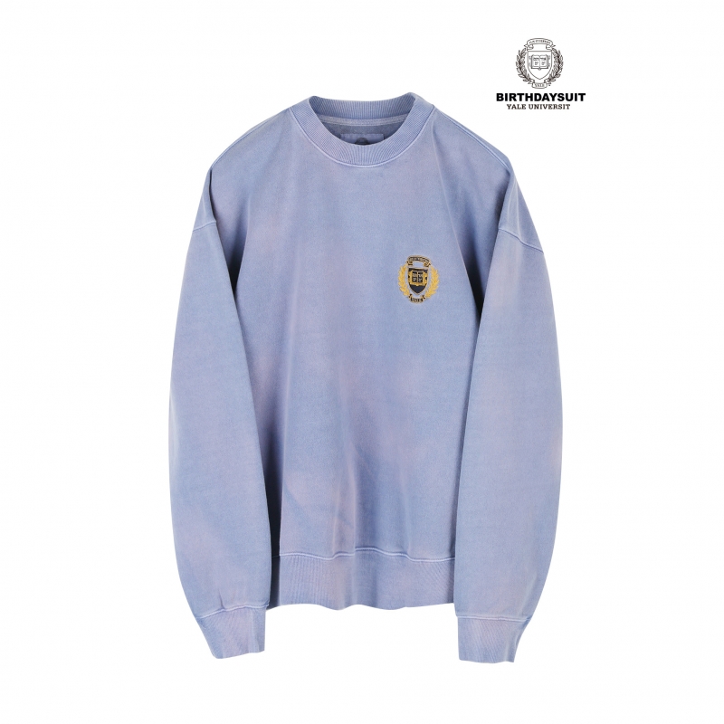 Overdyed Emblem Crewneck - Blue