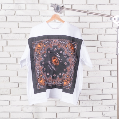 T by BIRTHDAYSUIT : Vintage Bandana S/S (White)-5