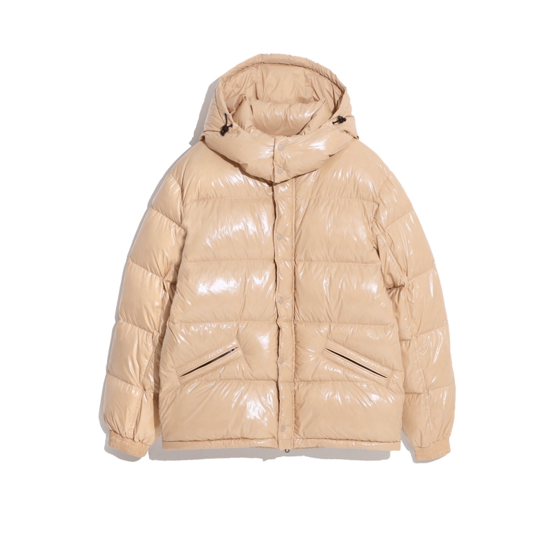 Hooded Down Jacket - Beige