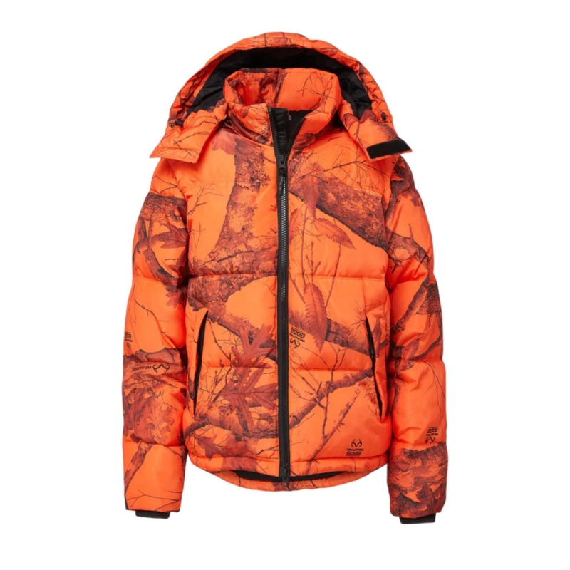 Realtree® Hooded Puffer - Orange