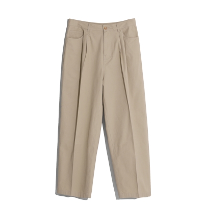 Two Tuck Wide Pants - Beige