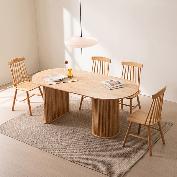 스칸디아 모먼트 템바보드 식탁 테이블 세트(원목 의자)