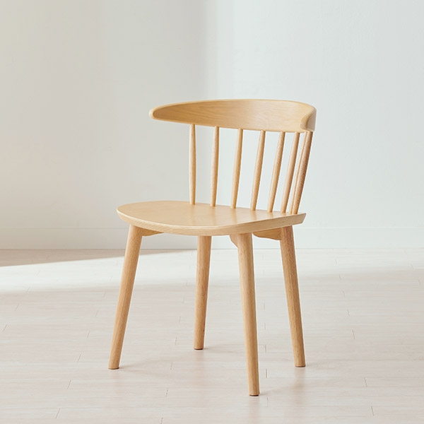 [스칸디아]오트 고무나무 원목 의자(B타입)