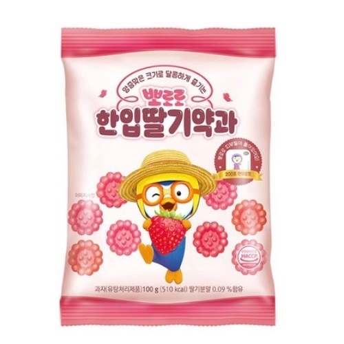 뽀로로 한입딸기약과 100g x 24봉 (무료배송)