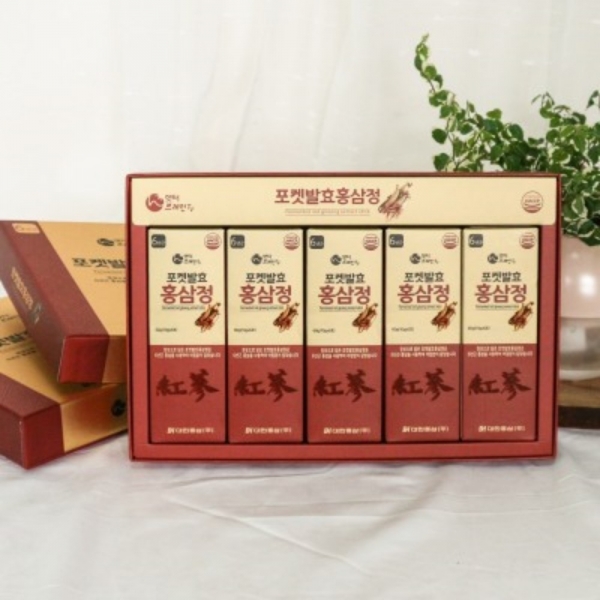 [대한홍삼] 포켓발효홍삼정 스틱 10ml*30포 (쇼핑백 포함) (무료배송)