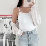 니트이너 코디나시 여성 화이트 민소매 (무료배송)