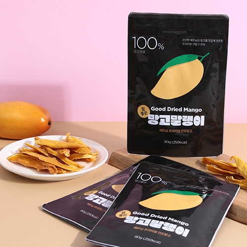 지브로와 베트남 최상급 참좋은 망고 말랭이 80g x 5봉 (무료배송)