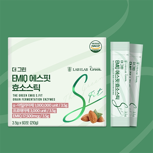 랩온랩 더 그린 EMIQ 효소스틱 3.5g x 60포 1박스 (무료배송)