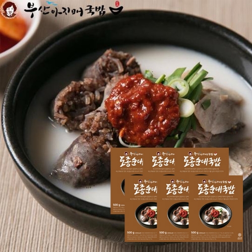 [임박특가] [부산아지매국밥] 담백한 토종순대국밥 500gx6팩(총 3kg) 골라담기 (무료배송)