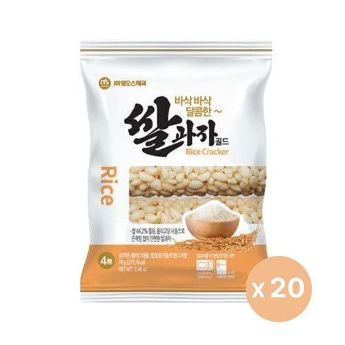 [토란s특가] 맘모스 국내산 쌀로만든 쌀과자 70g*20입 x 1박스 (봉당 445원, 총 1.4kg) (무료배송)