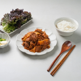 먹스타 돼지고기 수제양념 묵은지 두루치기 200g X 3팩 (무료배송)