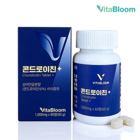 [비타블룸] 상어연골분말 45% 콘드로이친 플러스 1,000mg*60정 X 1박스 (2개월분) (무료배송)