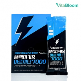 [비타블룸] 블랙마카 아르기닌 7000 [31g {정제1,000mg(500mg*2정)+액상30g} * 14포] X 1박스(무료배송)