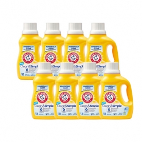 [유한양행] 암앤해머 세탁세제 클린앤심플 1.29L x 8개 (무료배송)