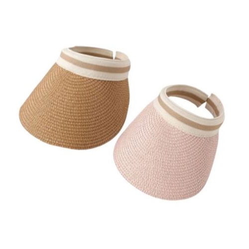 [1+1] 여름용 자외선차단 썬캡 밀집모자(여성용) 핑크/브라운 택 1 (무료배송)