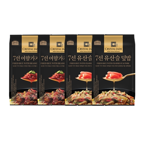 [100세트한정] 크리스탈제이드 7선 어향가지덮밥 700g x 2팩 + 유산슬덮밥 700g x 2팩 (총 4팩구성) (무료배송)