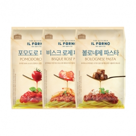 [토란s특가] [상하키친] 일뽀르노 파스타 700g x 3팩구성 (포모도로+비스크로제+볼로네제 각 1팩씩/총6인분구성) (무료배송)