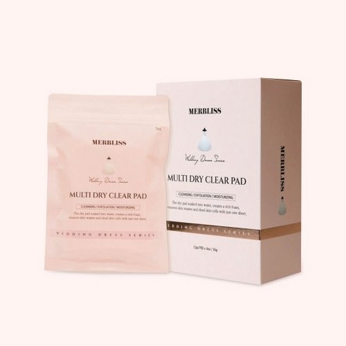 멀블리스 멀티 드라이 클리어패드(클렌징티슈) 2g*7매 x 4봉입(1박스) (무료배송)