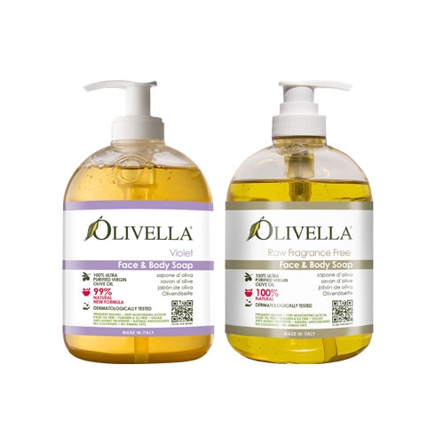[올리벨라] 페이스 앤 바디 리퀴드솝 500ml X 2개 (바이올렛 1개 + 로프라그란스프리 1개) (무료배송)