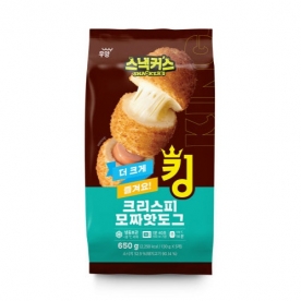[임박특가] 우양 스낵커스 킹 크리스피 모짜 핫도그 130g*5입 x 4팩 (총 2.6kg, 20개) (무료배송)