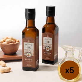 [입고특가] [옳곡] 땅콩기름 270ml x 5개 (무료배송)
