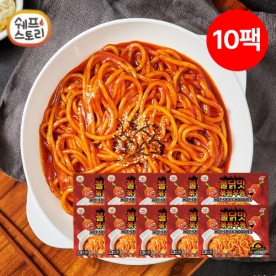 [토란s특가] 쉐프스토리 불닭맛볶음우동 210g*10팩 x 1박스 (무료배송)