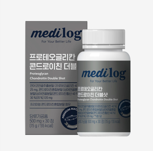 [메디로그] 프로테오글리칸 콘드로이친 효능 더블샷 500mg*30정 (1개월분) (2개이상 구매가능) (무료배송)