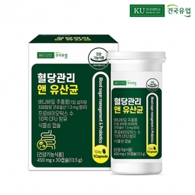 건국유업 혈당관리 앤 유산균 30캡슐 (1개월분) X 1개 (무료배송)