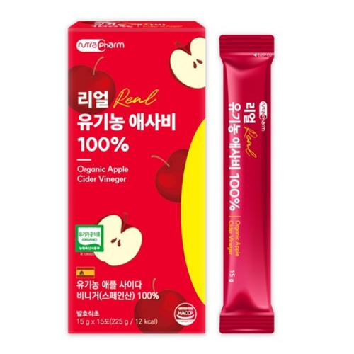 [뉴트라팜] 리얼 유기농 애사비 15g*15포입 (무료배송)