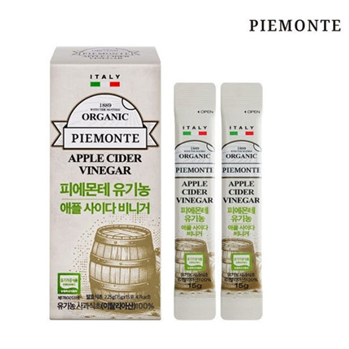 피에몬테 유기농 애플사이다 비니거 15g*15포입(사과식초 액상 스틱형) (무료배송)