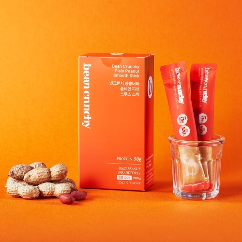 [반짝특가] 100％땅콩 빈크런치 짜먹는 땅콩버터 20g*10스틱 X 1케이스 (총 200g) (무료배송)