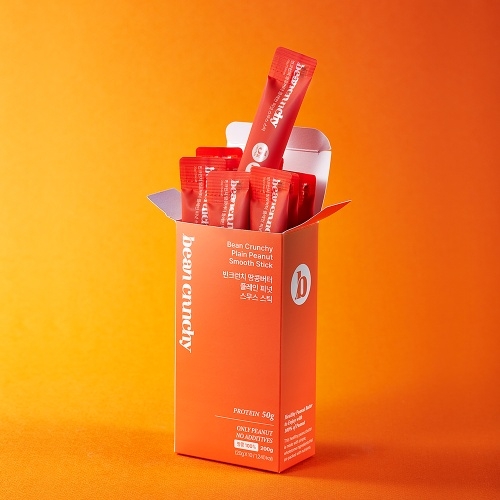 [반짝특가] 100％땅콩 빈크런치 짜먹는 땅콩버터 20g*10스틱 X 1케이스 (총 200g) (무료배송)