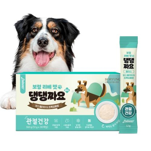 [보령] 리베펫 댕댕짜요 플러스 관절건강 강아지 영양간식 12g*30포입(1박스) (무료배송)