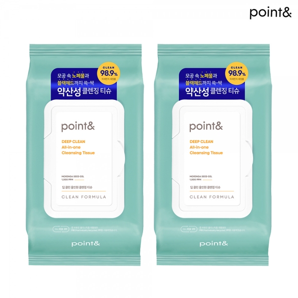 POINT& 딥클린 올인원 클린징티슈80매 x 2개 (무료배송)