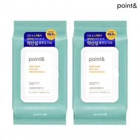 POINT& 딥클린 올인원 클린징티슈80매 x 2개 (무료배송)