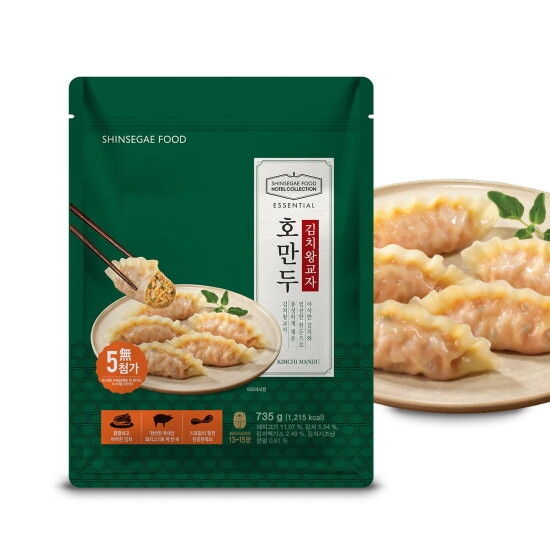 [임박특가] [신O계푸드] 호텔컬렉션 에센셜 호만두 김치왕교자 735g x 5팩  (무료배송)