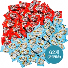 도넛 곡물과자 초코맛 밀크맛 랜덤 개별포장 8g x 62개 (무료배송)
